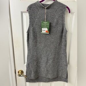 TOAD & CO NWT SZ L MAKENNA GREY TUNIC SWEATER VEST